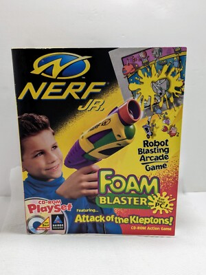 Nerf Jr. Foam Blaster Attack Of The Kleptons NIB Hasbro PC Shooter Game 99500 