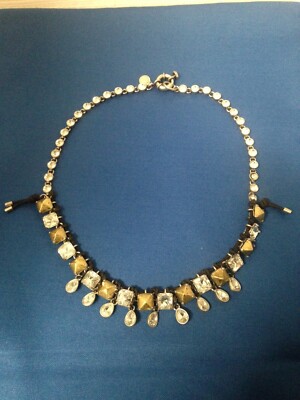 marc by marc jacobs rhinestone stud & leather choker