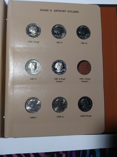 1979-1999 SUSAN B. ANTHONY SBA DOLLARS 17 - COIN SET IN DANSCO