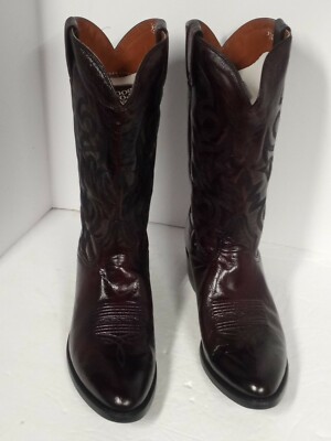 Dan Post  Mignon Corona Leather Cowboy Boot DP2112R Black Cherry. Mens  10.5 EW