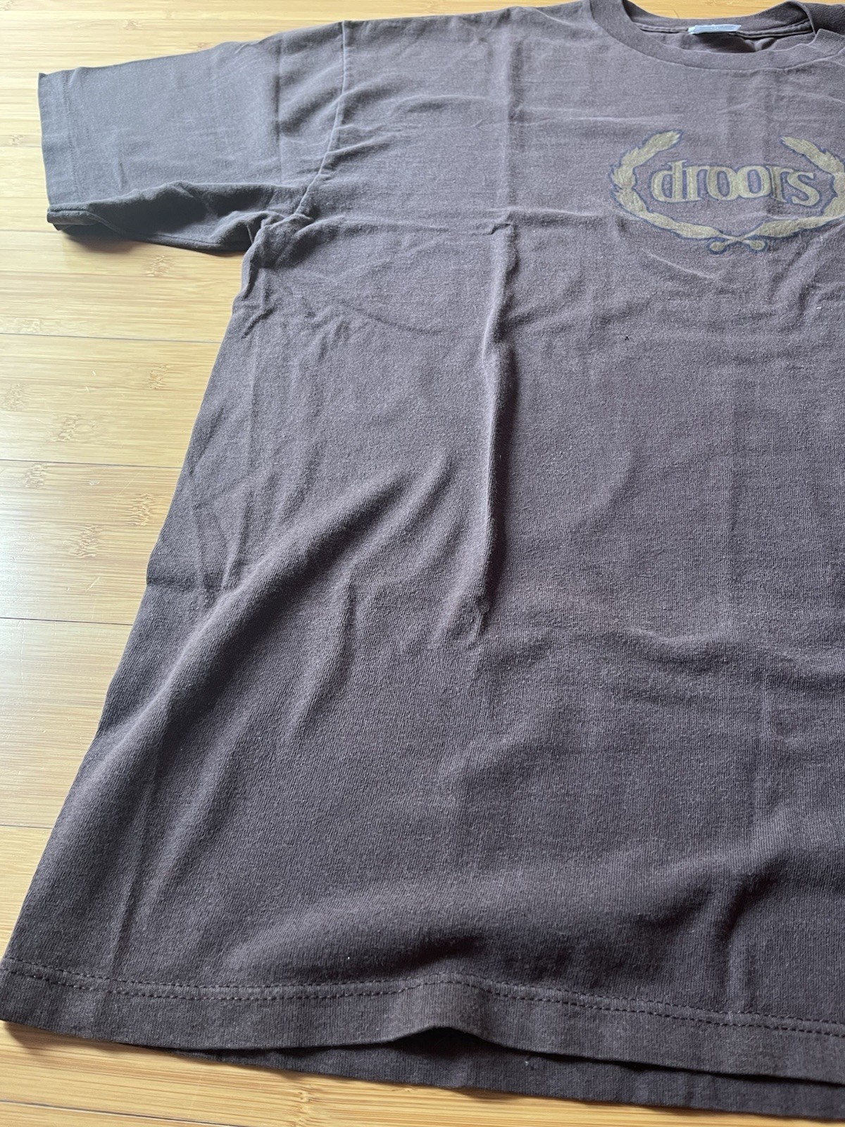 Vintage 90s Droors Clothing Logo Skateboard T Shirt XXL Brown