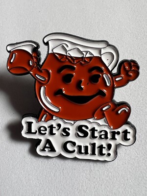  Let s Start A Cult!  Red Kool Aid Enamel Pin Badge NEW GIFT Funny Character