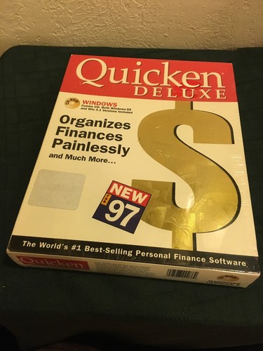 Quicken Deluxe Windows Version 6 1997 Windows Combo CD Easy Finances & More NEW