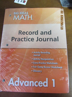 Big Ideas Math Advanced 1 Record Practice Journal ~Workbook Activity Common Core