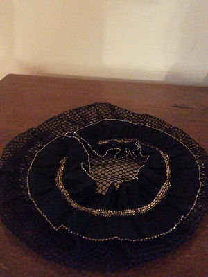 Small Black gold hair dance headwear small net