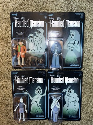 Super7 ReAction Disney The Haunted Mansion Wave 2 Figures - Full Set  4 Pack NEW