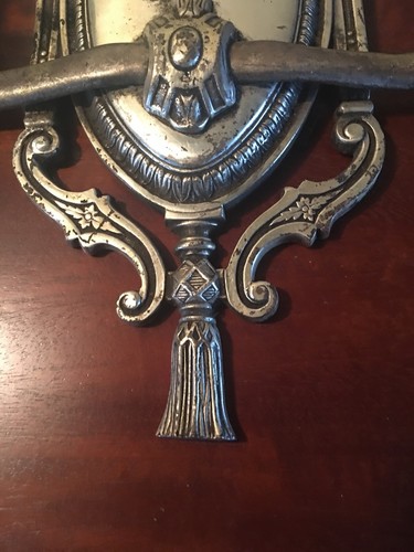 Vintage Double Sconce Light Fixture Lion