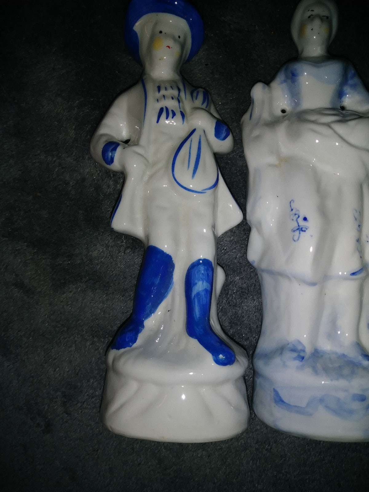 Set of Three K's Collection Blue & White Porcelain Figurines -