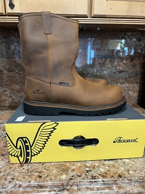 Thorogood 804-3239 Men's 11'' Leather Wellington WP Comp Toe Work Boots Sz 10.5 M