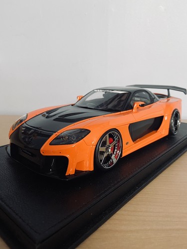 【希少】PEAKO veilside fortune RX-7 オレンジ 1/18 Peako Mazda Veilside RX7 Frotune 7 Fast and Furious