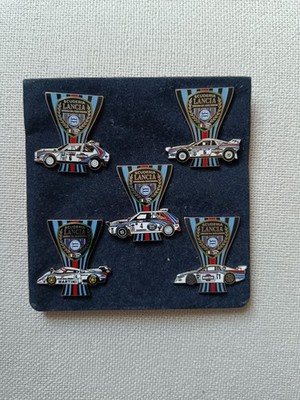 Pin's  120 ANS Lancia Martini Corse, 037,Delta HF,Delta S4, Beta Monte Carlo