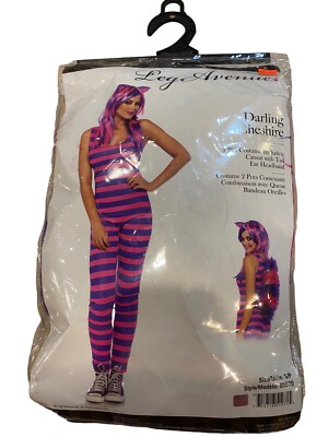 Alice in Wonderland Darling Cheshire Cat Adult Costume Size Small