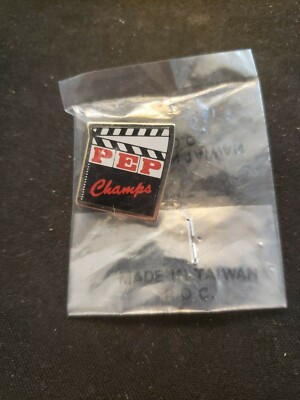 RARE NIB NEW Pin Pinback PEP Champs Movie Clapper