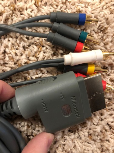 Microsoft Xbox 360 HD TV Component Audio Video AV HDTV Cable Cord GENUINE OEM