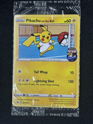 Pikachu On The Ball 001/005 SWSH Futsal Promo Pokemon Card SEALED - US SELLER