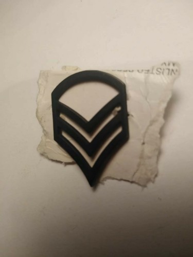 Chevron Bar Military Black Tack Pin