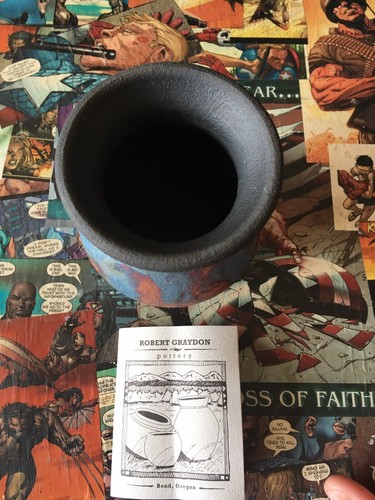 Signed Robert Graydon Raku Art Pottery Vase