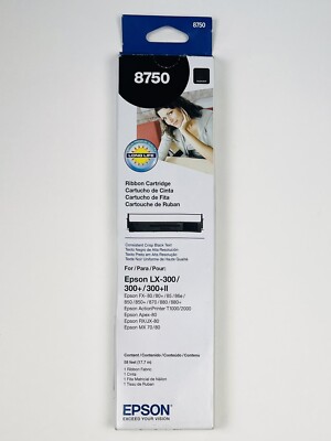 Genuine EPSON 8750 Ink Ribbon Cartridge for LX-300/300+/300+II C13S015517 NIB