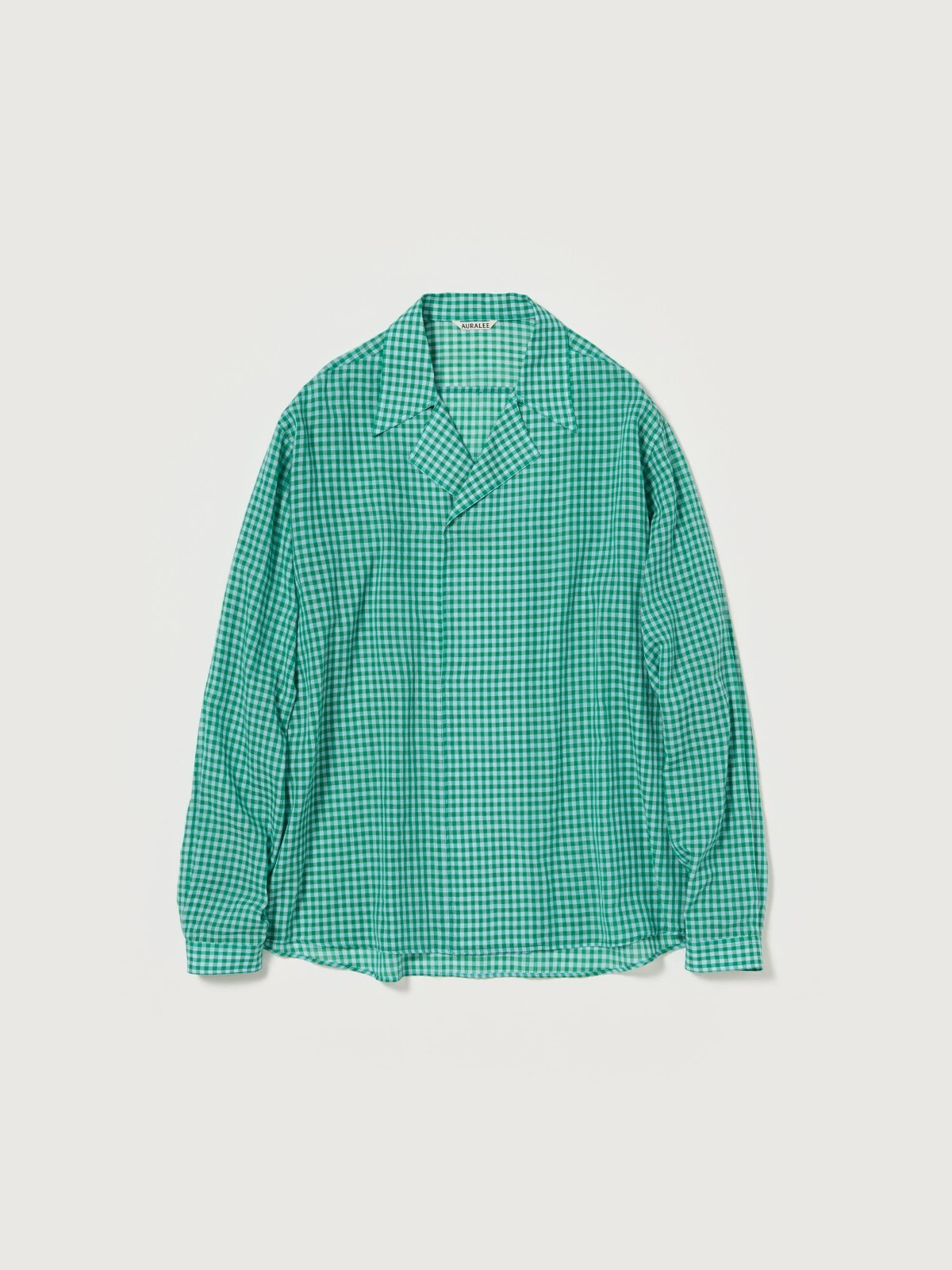 トップス auraleeAIRY LIGHT COTTON CHECK P/O SHIRT Brown Airy Light Cotton Check P/O Shirt by AURALEE on Sale
