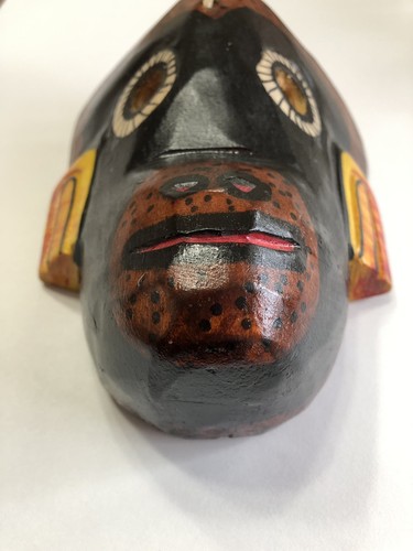 NEW Hand Carved Painted/Stained Guatemalan Monkey Mask, Authentic Mayan Folk Art