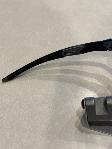 OAKLEY FLAK JACKET 1.0 SUNGLASSES Gray w/ Silver Icons & Blue Iridium Lenses