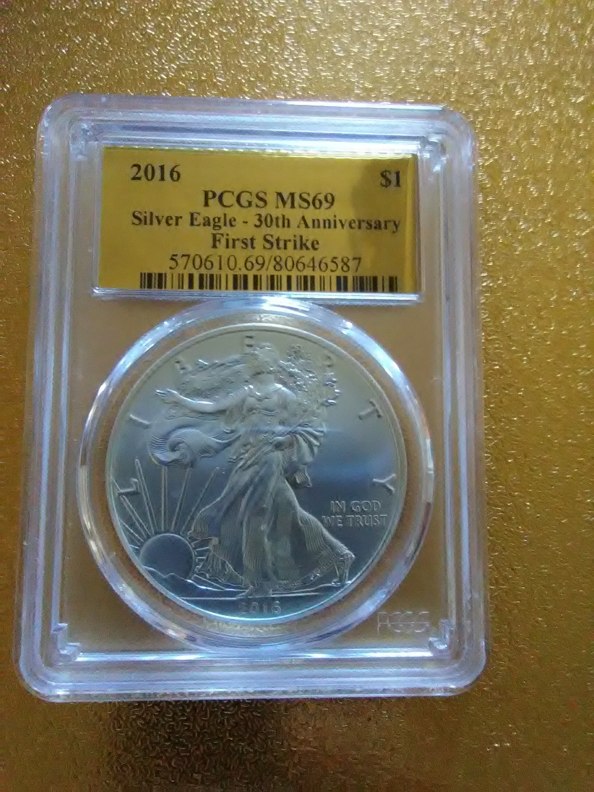 2016 $1 PCGS MS69 First Strike 30th Anniversary Silver American Eagle!