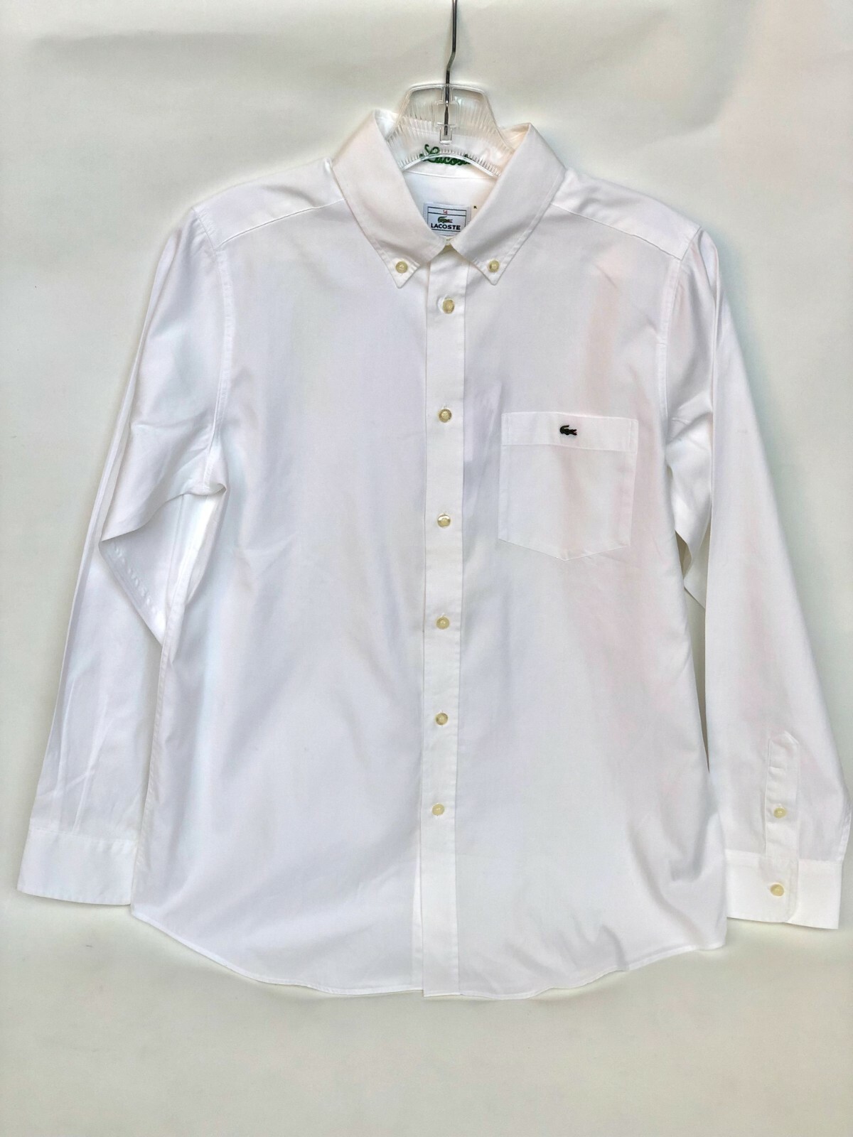 LACOSTE フード付きダウンジャケット FR 48 / US S ホワイト i4c14_5.jpg