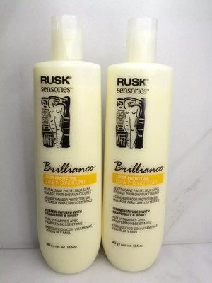 RUSK SENSORIES BRILLIANCE COLOR PROTECTING LEAVE IN CONDITIONER 13.5 OZ 2PCS