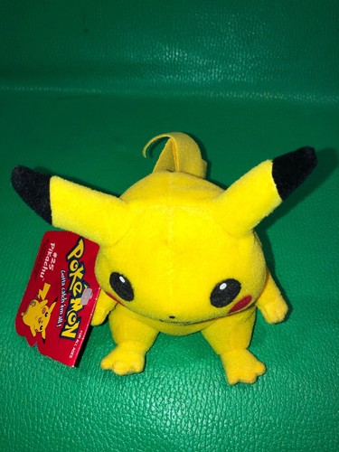 Pokemon Pikachu Plush Beanie Hasbro 1998 5-1/2” With Tag