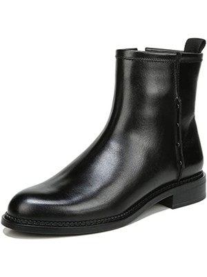 

FRANCO SARTO Женские черные кожаные ботильоны с круглым носком и наборным каблуком на молнии, Черный, H2691L1