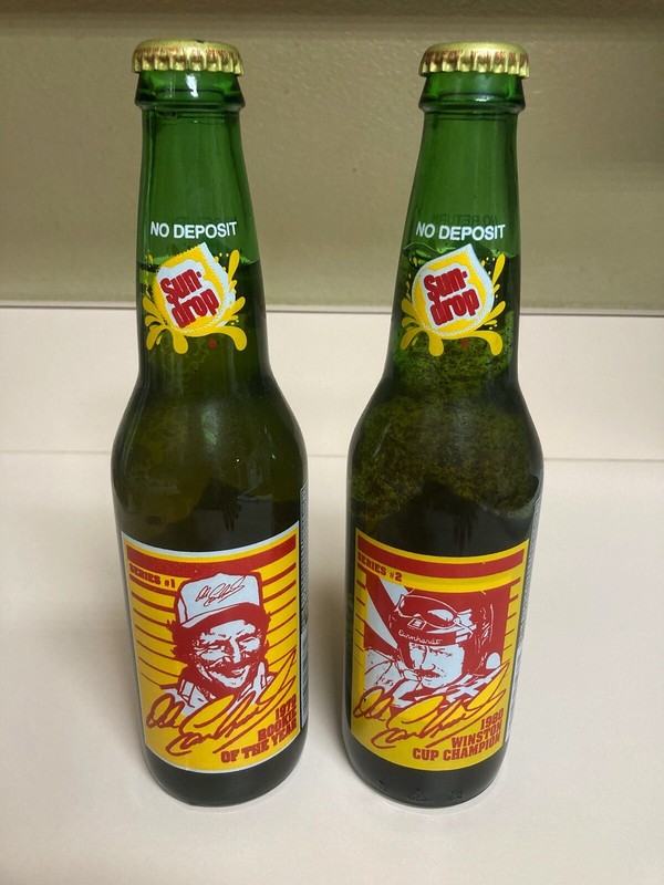 DALE EARNHARDT Sun Drop Soda - Two Bottles, Unopened, Series 1 and 2