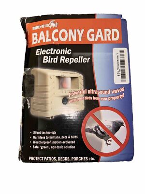 Bird-X Balcony Gard Electronic Bird Repeller, Protect Patios, Decks & Porches