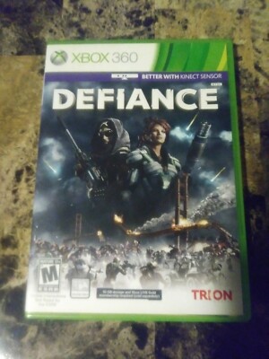 Defiance (Microsoft Xbox 360, 2013) Complete With Postcards & Stickers