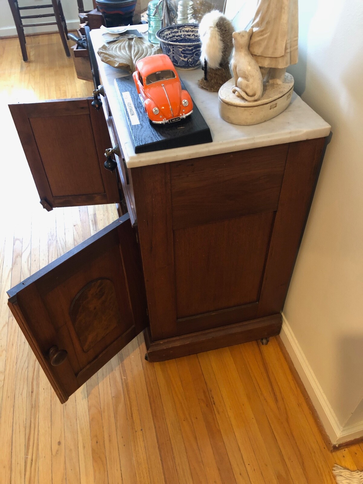 Antique Marble Top Small Chest