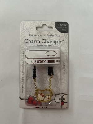 NEW Hello Kitty Sanrio Doraemon Phone Charm Pin Double Plug Type