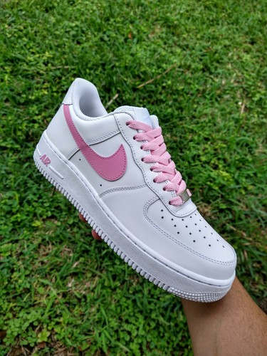 Pre-owned Nike Air Force 1 Womens /gs White Custom Multi Size Af1 Pink