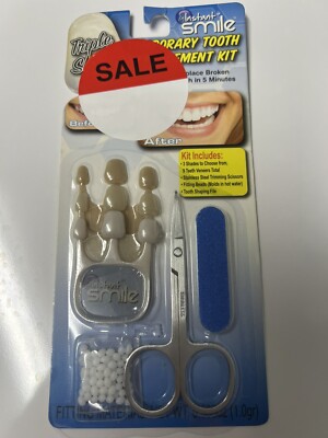 1 Triple Shade INSTANT SMILE Temporary Tooth Replacement Kits & FAST FREE SHIP!