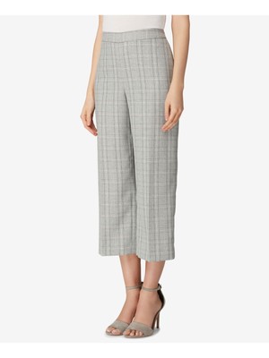 

TAHARI Женские серые укороченные брюки в клетку в клетку, Серый, 8288M457