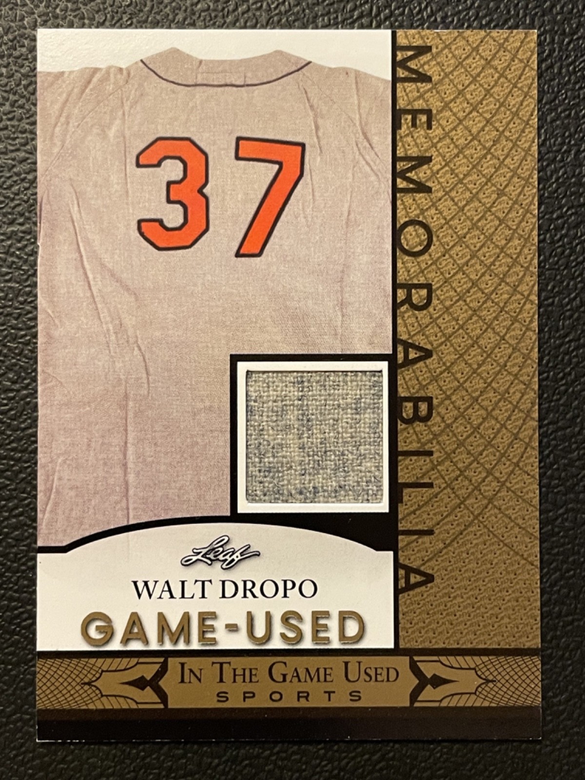 2024 Leaf In The Game Used Memorabilia Gold Walt Dropo Jersey