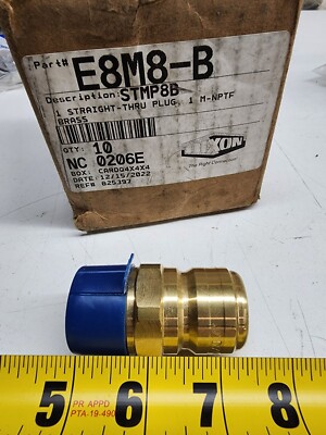Dixon E8M8-B  1'' MNPT Straight-Through Male Threaded Plug Brand New