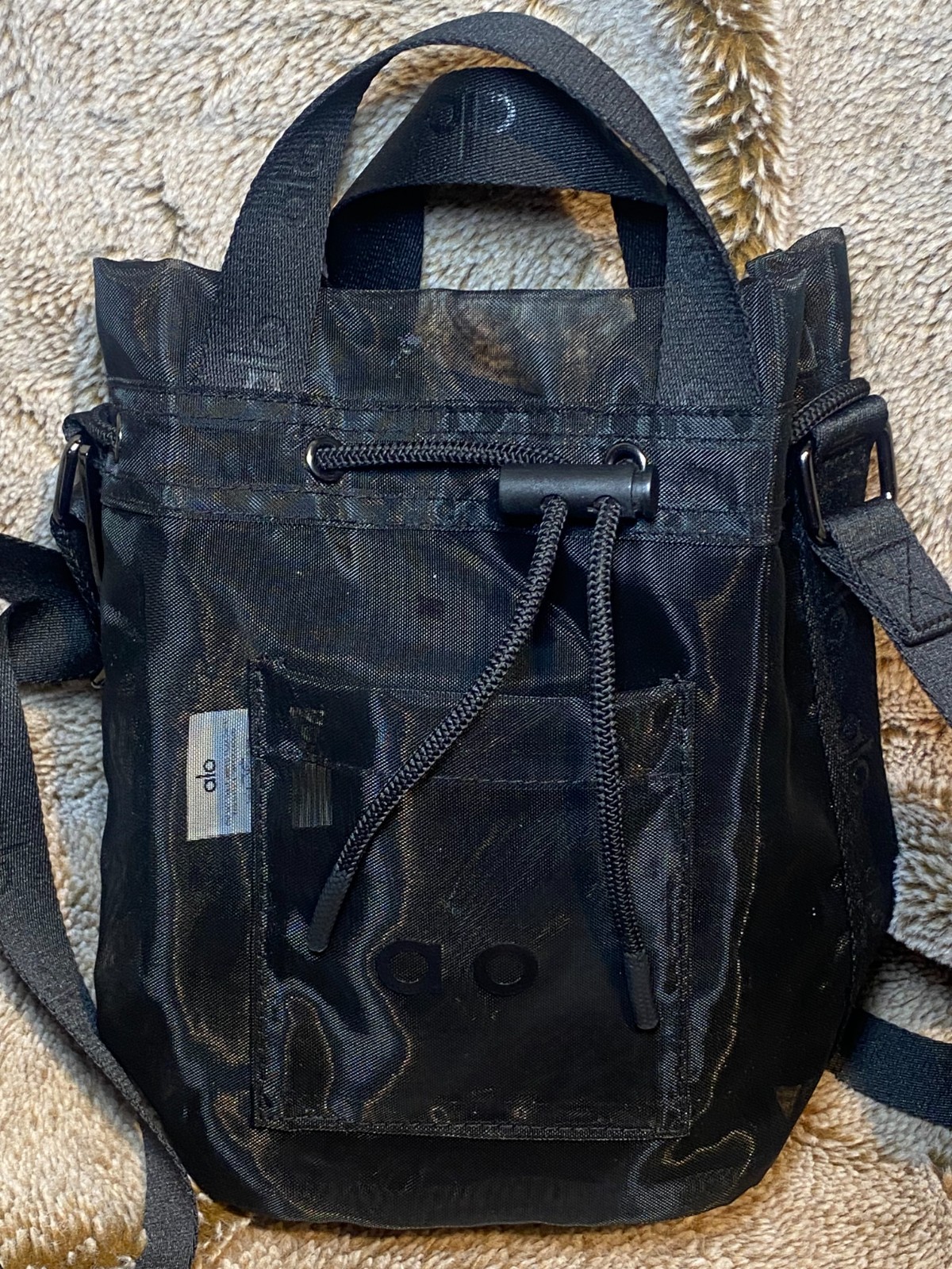 ♡*様 alo ボディバッグ ブラック メッシュ Alo Cross Body