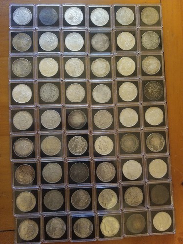 Lot of (129) Coins  Pre-1921 Morgan Silver Dollars XF-AU Mix Dates 1878-1904