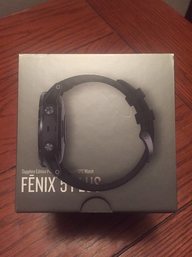 Garmin fenix 5 Plus 47mm Sapphire Multisport GPS Watch Black/Black Band