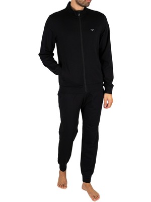 

Emporio Armani Мужская пижама на молнии с логотипом на груди, черный