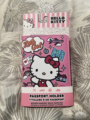 New Pink Sanrio Hello Kitty Passport Holder Travel Wallet Luggage ID Document