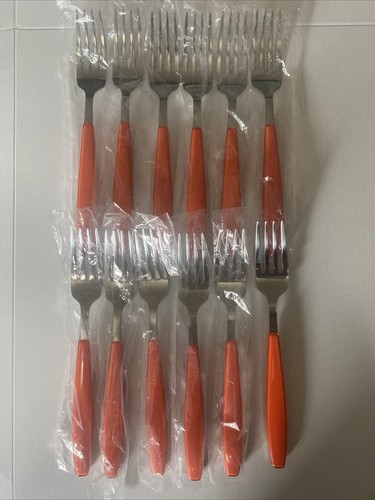 Set, Dinner Forks Poppy Orange