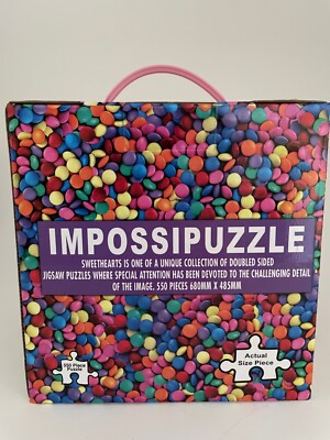 Impossipuzzle Double Sided Jigsaw Puzzle 550 Pcs Sweethearts Candy NEW