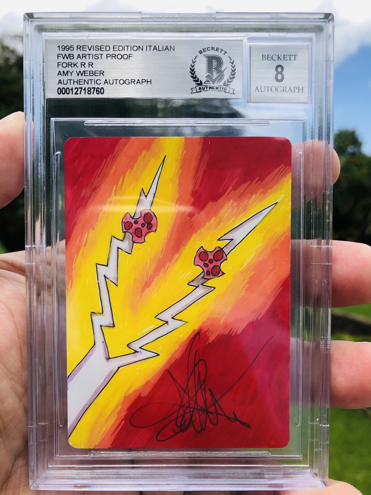 FORK, ARTIST SKETCH / PROOF, MAGIC MTG, AMY WEBER, BAS 8! | eBay