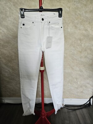 NWT Kancan White Shark Attack High-Rise Ankle Skinny Jeans. Size 0