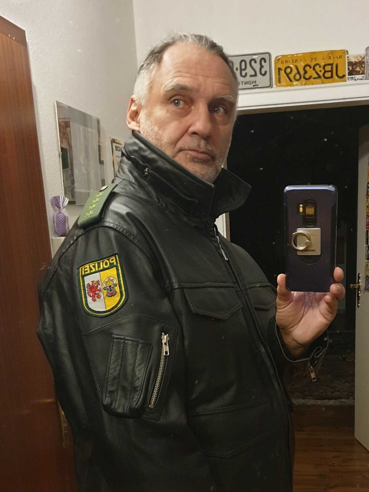 Купить Мужская куртка German Police leather jacket ginue leather with ...